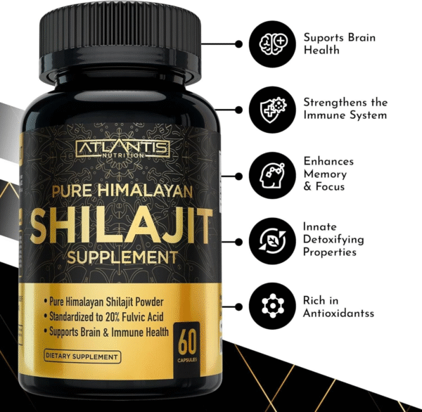 Shilajit Supplement - Pure Himalayan Formulated with 20% Fulvic Acid
