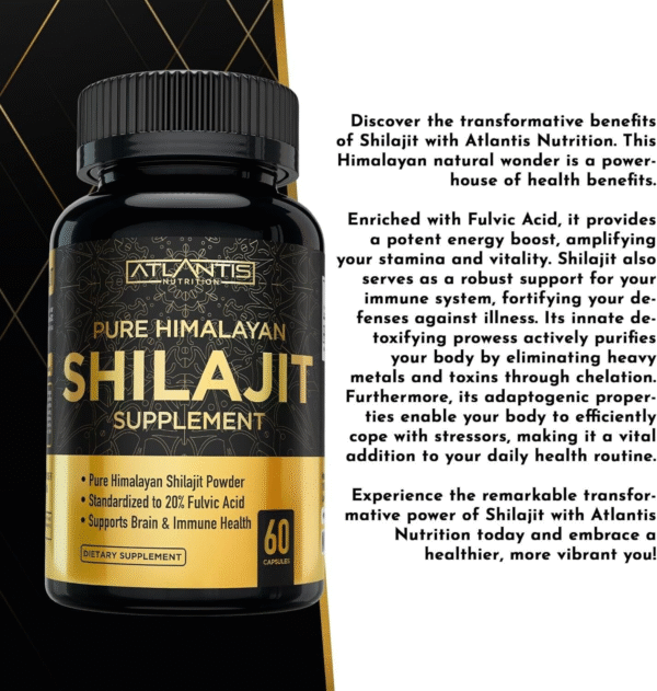 Shilajit Supplement - Pure Himalayan Formulated with 20% Fulvic Acid