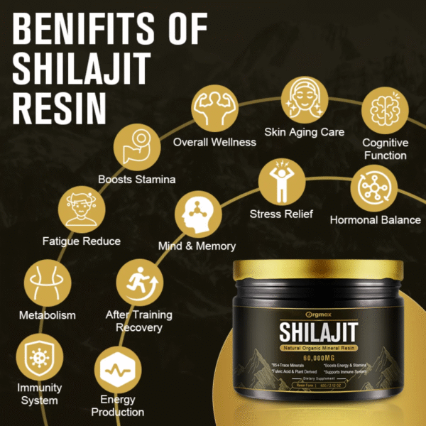 60,000MG Original Siberian Pure Shilajit | 100 Serving / 60G
